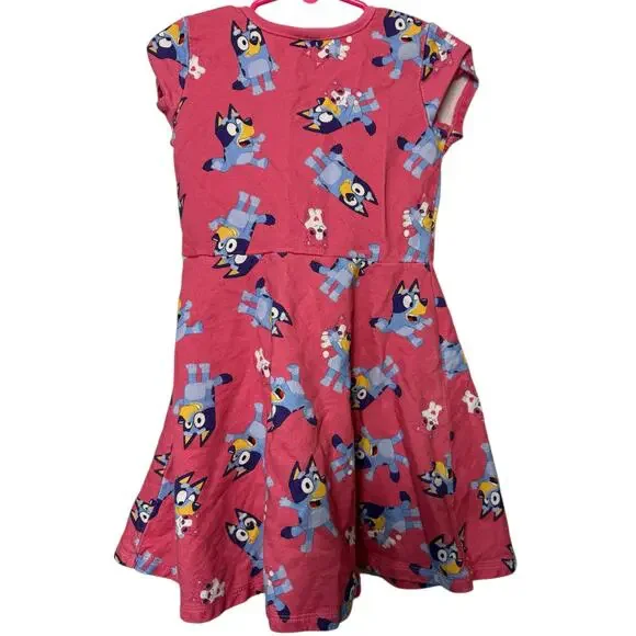 Girls Pink Bluey Dress | Size 5T - Picture 2 of 5